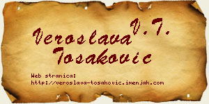 Veroslava Tošaković vizit kartica